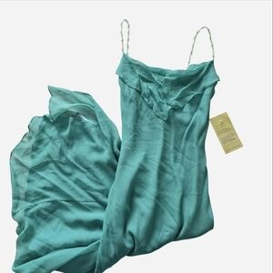 Laundry By Shelli Segal Aqua Draped Dress